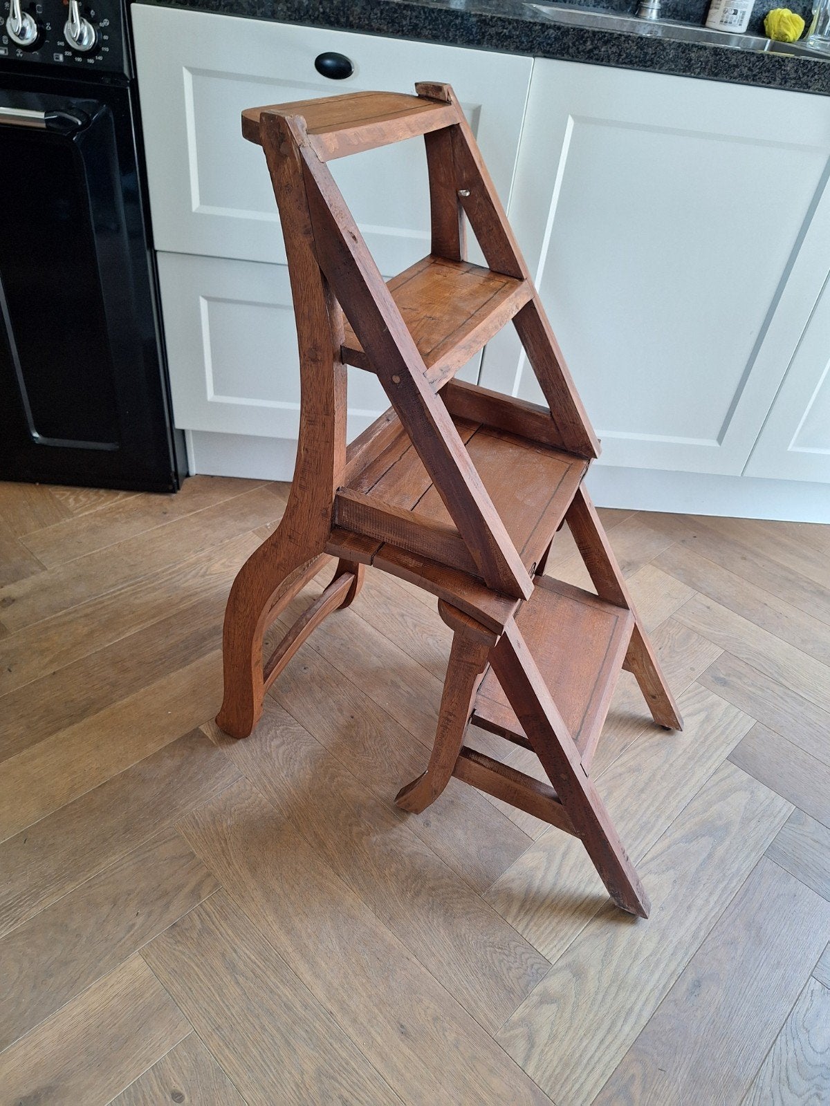 Vintage trapstoel - Opklapbare stoel/trapje, Antiek en Kunst, Ophalen of Verzenden