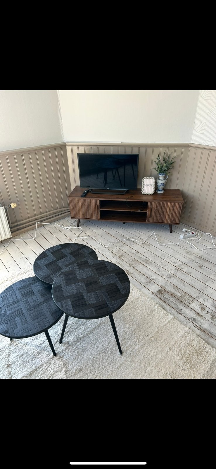 Zwarte salontafels set 50 centimeter breedt, Huis en Inrichting, Ophalen