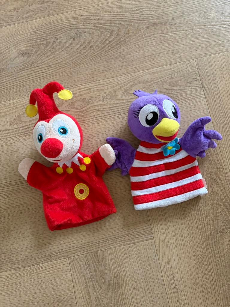 Handpoppen Jokie en Jet, Ophalen of Verzenden, Zo goed als nieuw, Beeldje of Poppetje