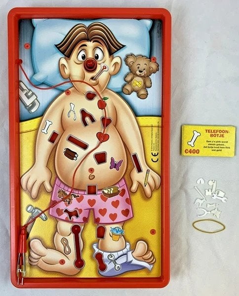 Dokter Bibber Hasbro Klassiek Behendigheidsspel Familienspel, Coolsingel 104, 3011 AG Rotterdam, Netherlands, Verzenden, Een of twee spelers