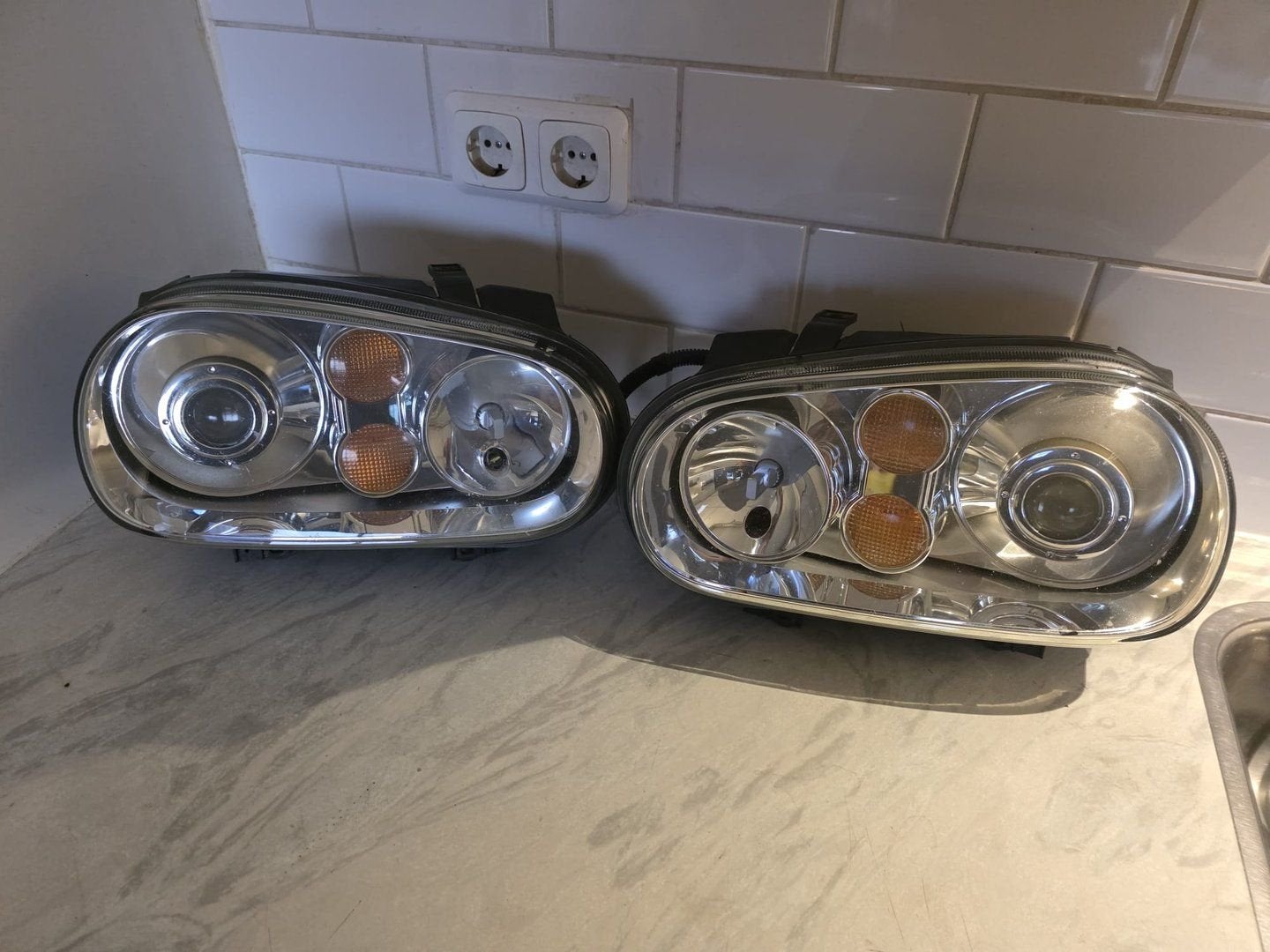 Golf 4 R32 Koplampen Xenon Orgineel nette set!, Gebruikt, -, Volkswagen, -