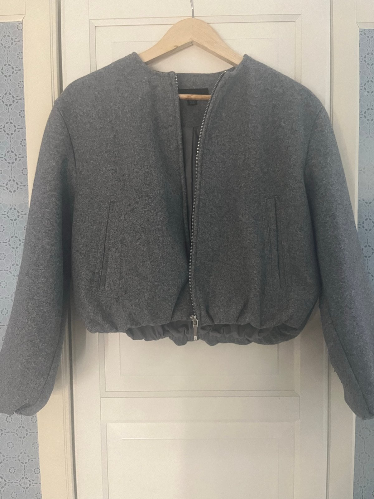 Zara Grijze Bomberjack Maat XS, Kleding | Dames, Ophalen, Zo goed als nieuw, Maat 34 (XS) of kleiner, Grijs