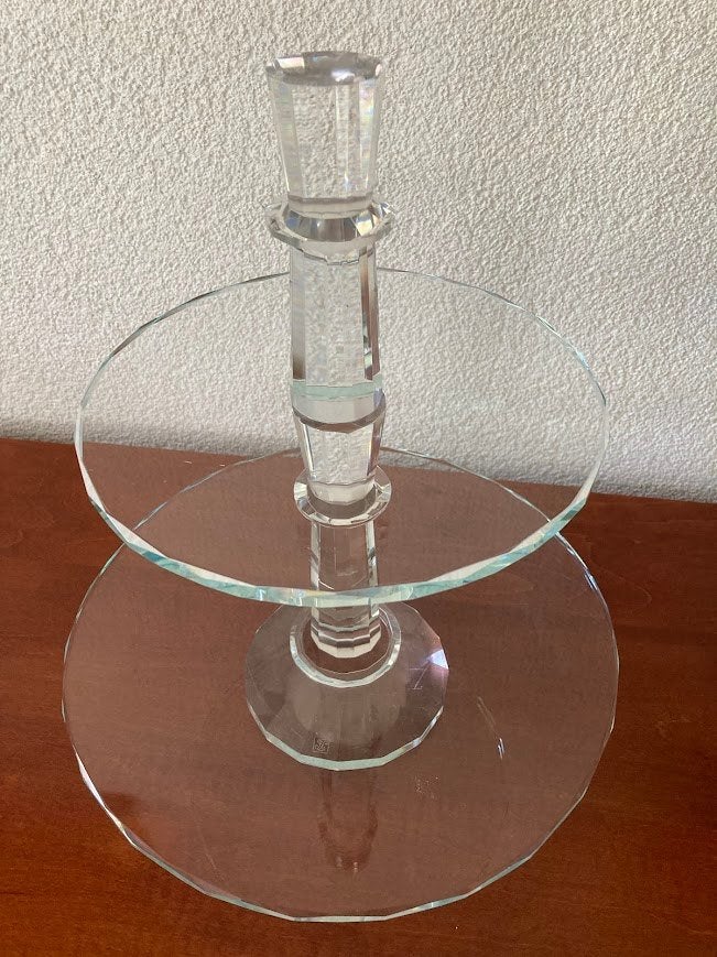 Prachtig geslepen kristallen Fink etagére. 25 euro, Ophalen, Zo goed als nieuw, Etagère, Glas