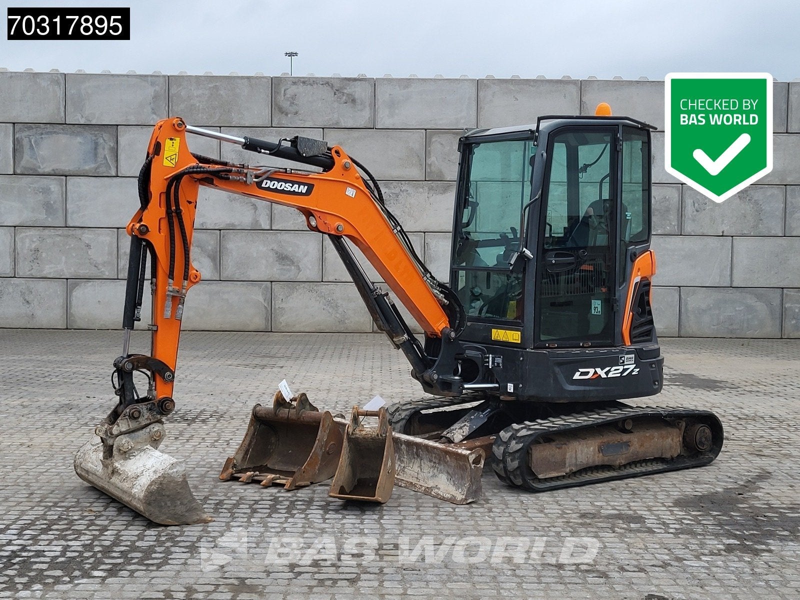Doosan DX27 Z 3 Buckets, Graafmachine
