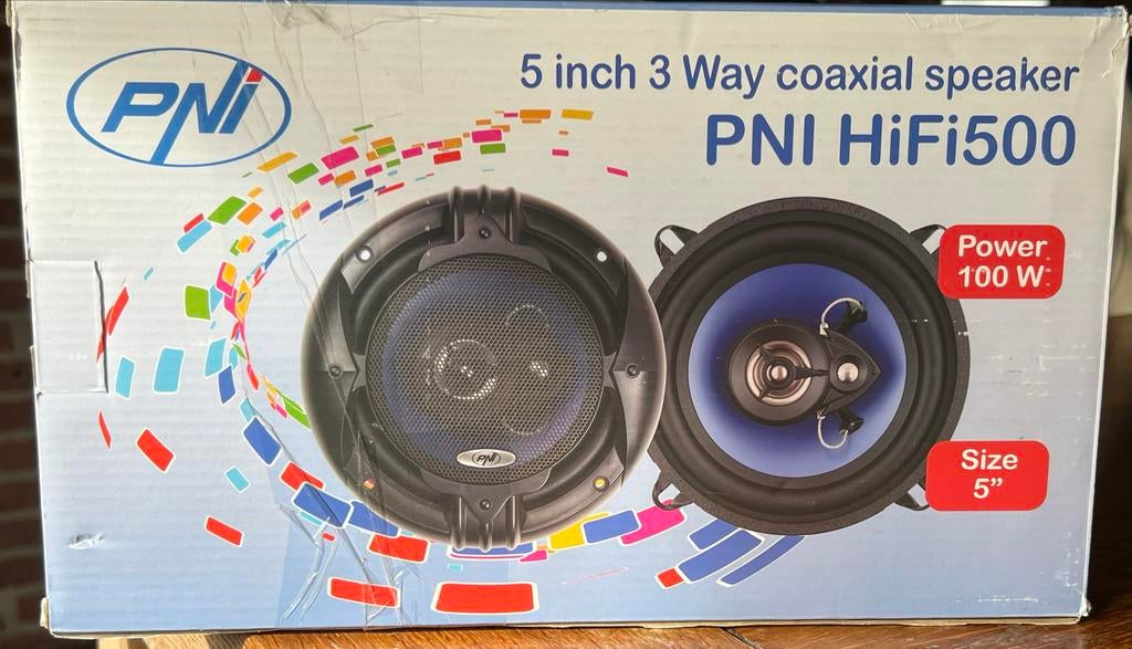 PNI HiFi 500 coaxiaal speakers 5 inch, Auto diversen, Ophalen, Nieuw