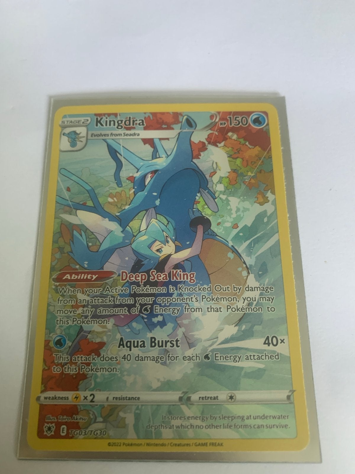 Kingdra TG03/TG30 Pokémon Kaart - Zo goed als nieuw, Ophalen, Zo goed als nieuw, Losse kaart