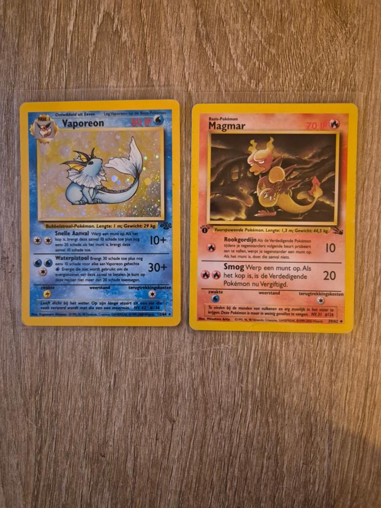 Pokémon Kaarten: Vaporeon & Magmar (Nederlandse Editie), Ophalen, Gebruikt, Meerdere kaarten