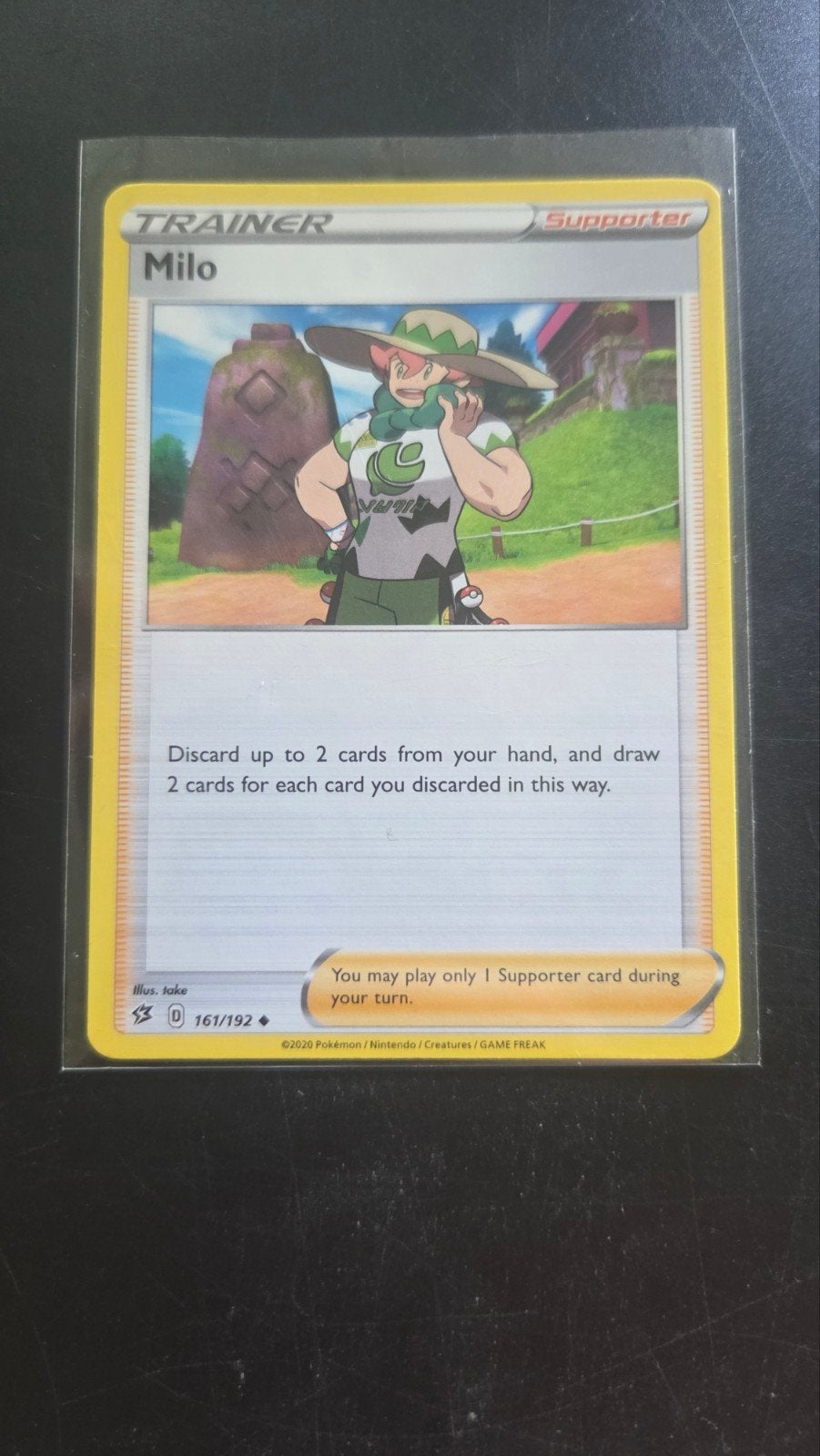 Milo 161/192 - Rebel Clash Pokémon Kaart, Verzenden, Zo goed als nieuw, Losse kaart