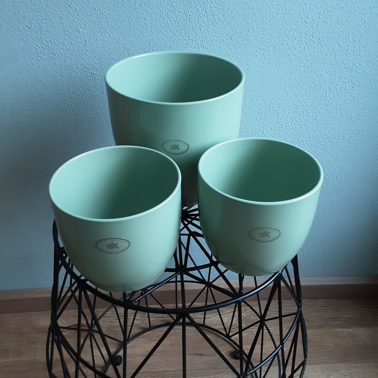 Set van 3 SK plantenpotten - 1x 19cm, 2x 14cm - Z.g.a.n., Ophalen, Zo goed als nieuw