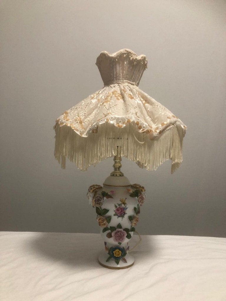 Porseleinen schemerlamp, Antiek en Kunst, Ophalen