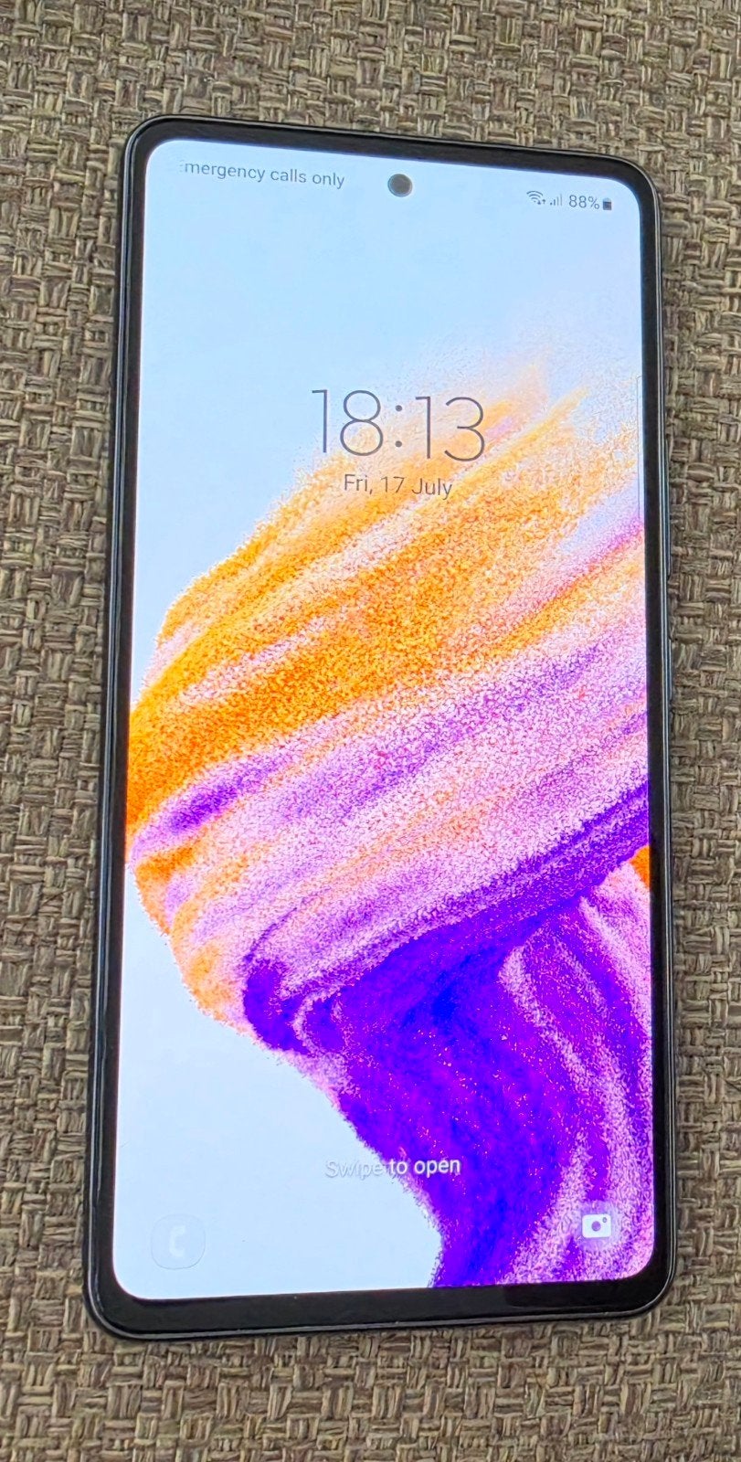 Samsung Galaxy A53 in nieuw staat, incl. oplader, Telecommunicatie, Zwart, Touchscreen, Ophalen of Verzenden, Zo goed als nieuw