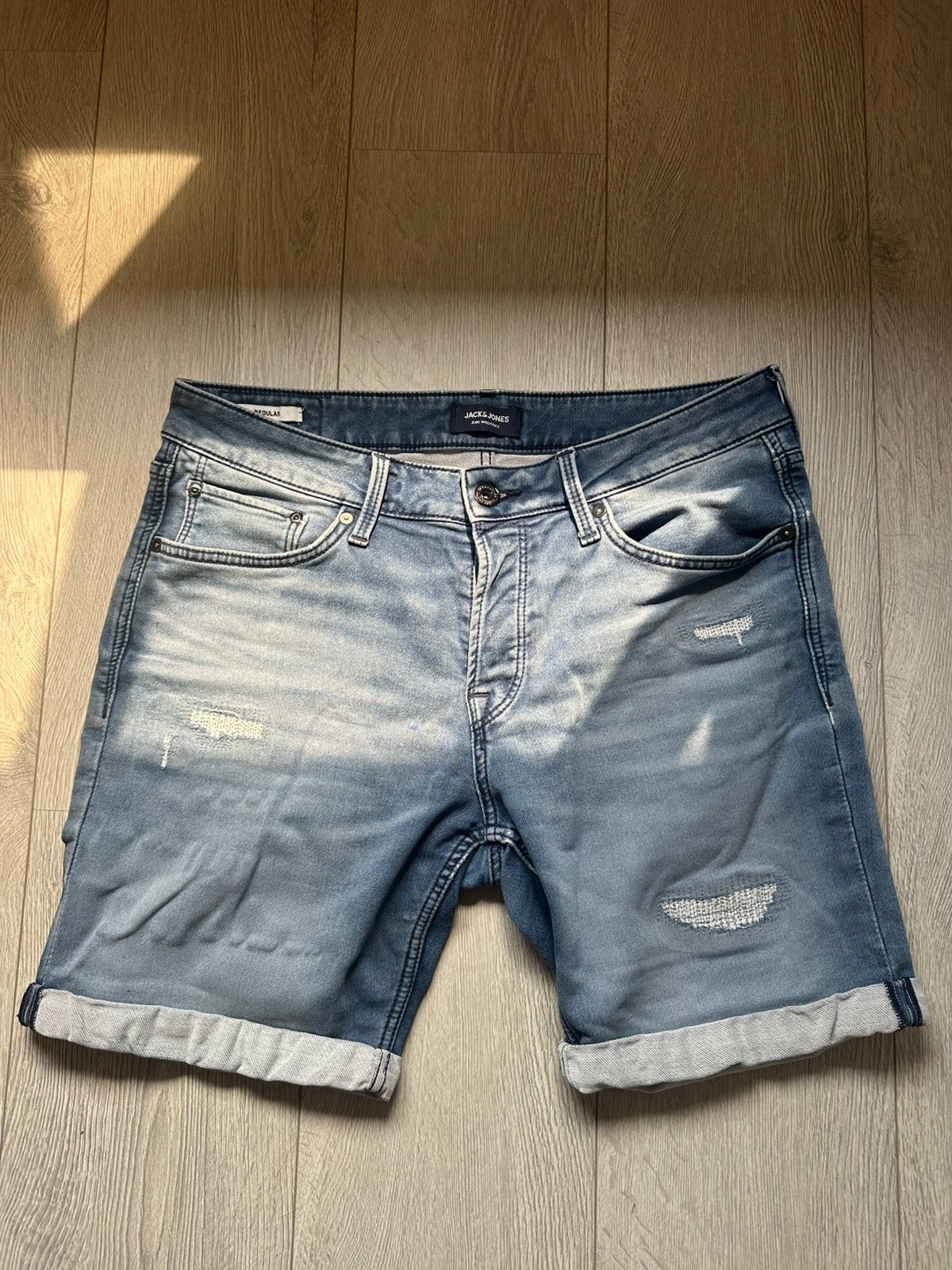 Jack & Jones korte broek L, Ophalen of Verzenden, Zo goed als nieuw, Blauw, Overige jeansmaten