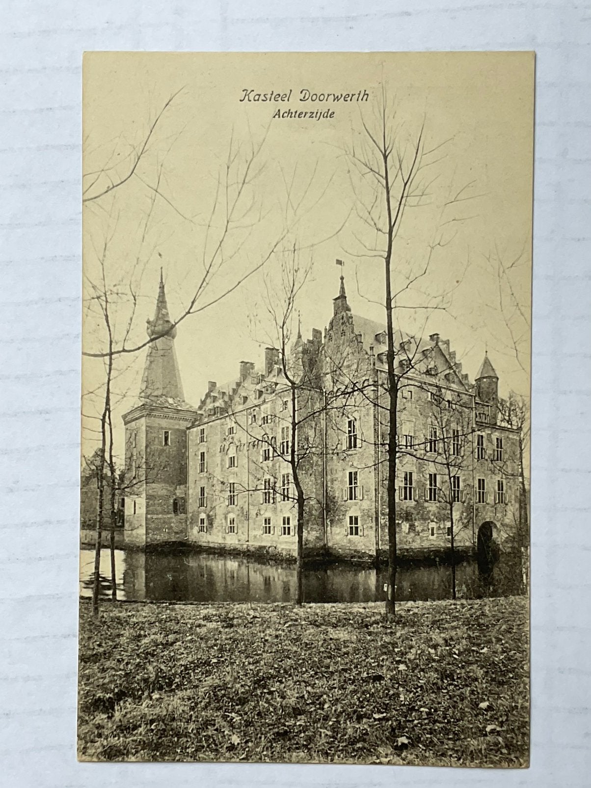 Kasteel doorwerth achterzijde, Verzamelen, Ansichtkaarten | Nederland, Ophalen of Verzenden, Voor 1920, Gelderland