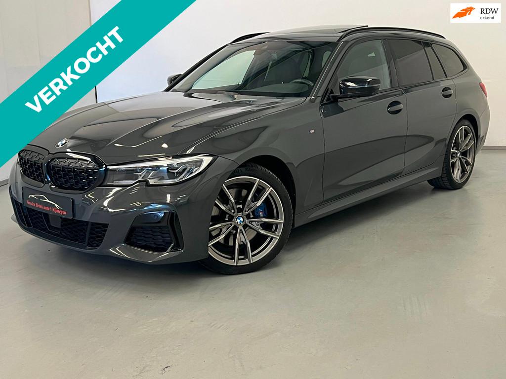 BMW 3-serie Touring M340d xDrive / BTW / Pano / Harman / Mem, Auto's, BMW, Automaat, Adaptive Cruise Control, Zwart, 2993 cc