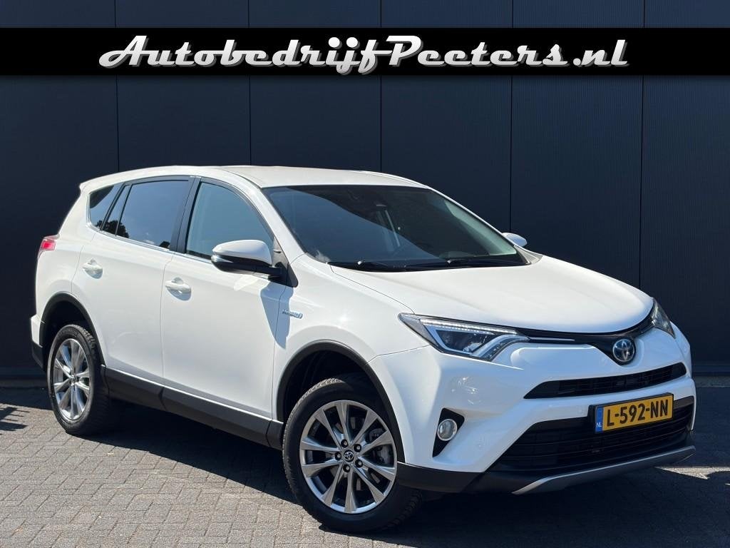 Toyota RAV4 2.5 Hybrid Adapt.Cruise LED Navi Camera E.klep S, Gebruikt, Euro 6, Wit, Bedrijf