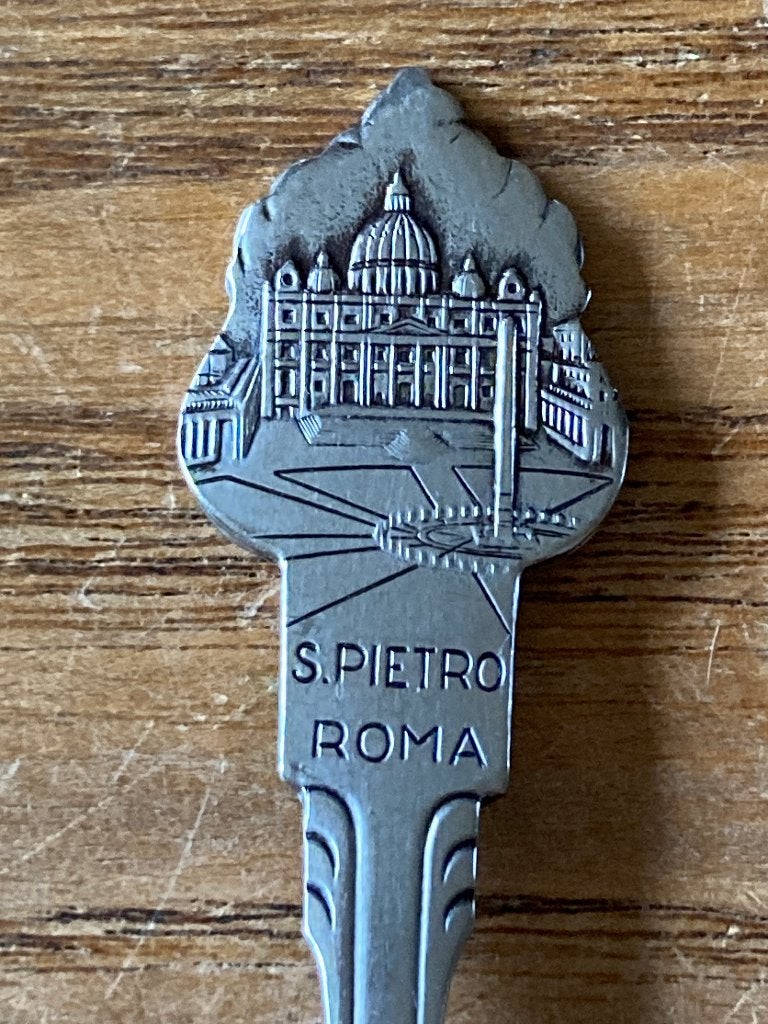 Gero Zilmeta theelepel lepeltje theelepeltje S. Pietro Roma, Antiek en Kunst, Antiek | Bestek, Ophalen of Verzenden