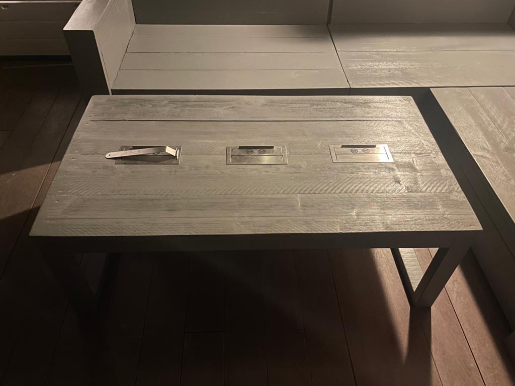 Tafel Met 3 Branders Sfeer Haard Bio Ethanol, Ophalen, Zo goed als nieuw