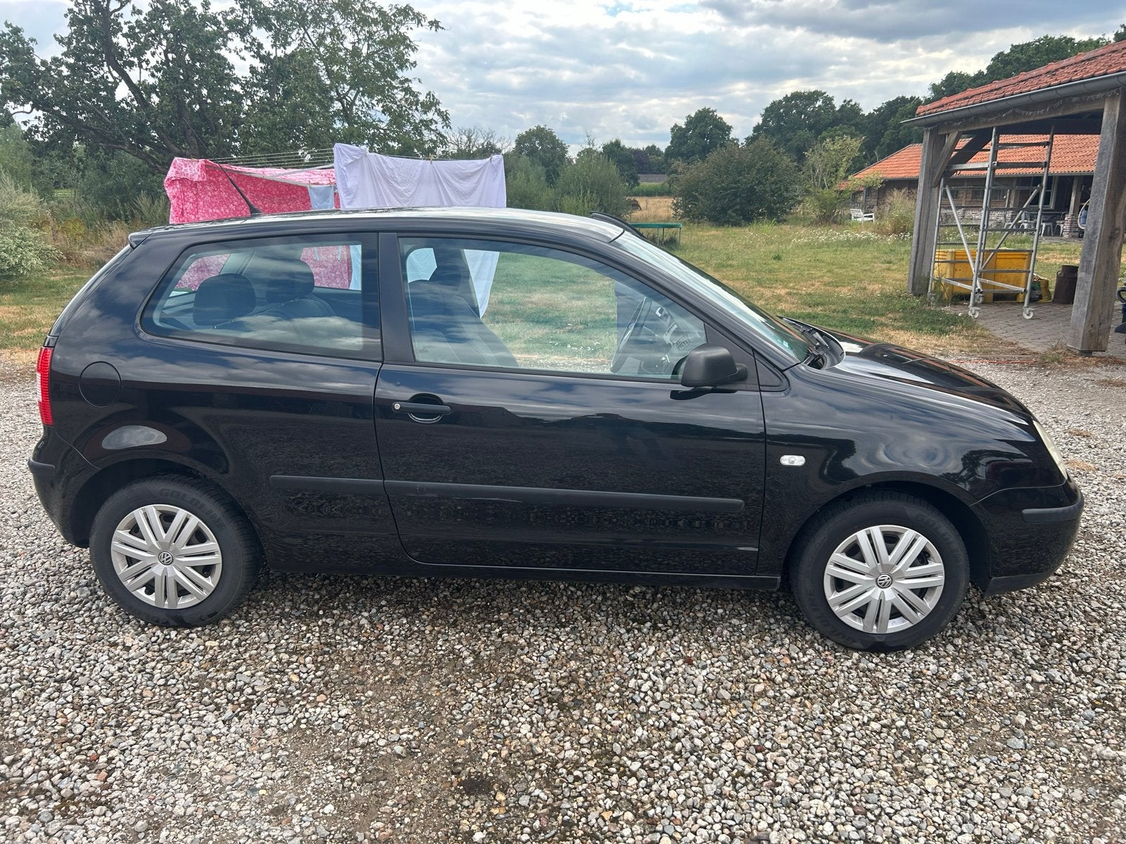 Volkswagen Polo 1.2 – 2004 | Nette auto | Airco, Auto's, 1198 cc, Zwart, Origineel Nederlands, Handgeschakeld