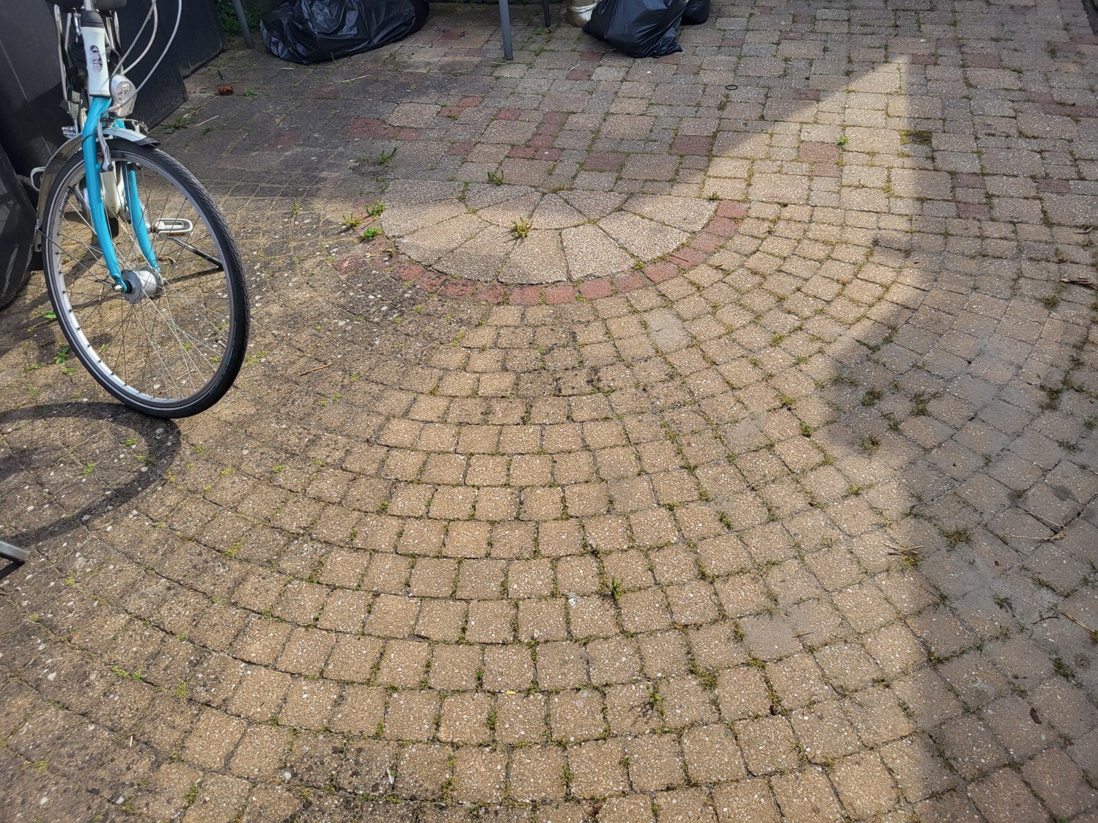 Tuin tegels, hele cirkel en halve cirkel, Ophalen, Gebruikt, Beton, Terrastegels