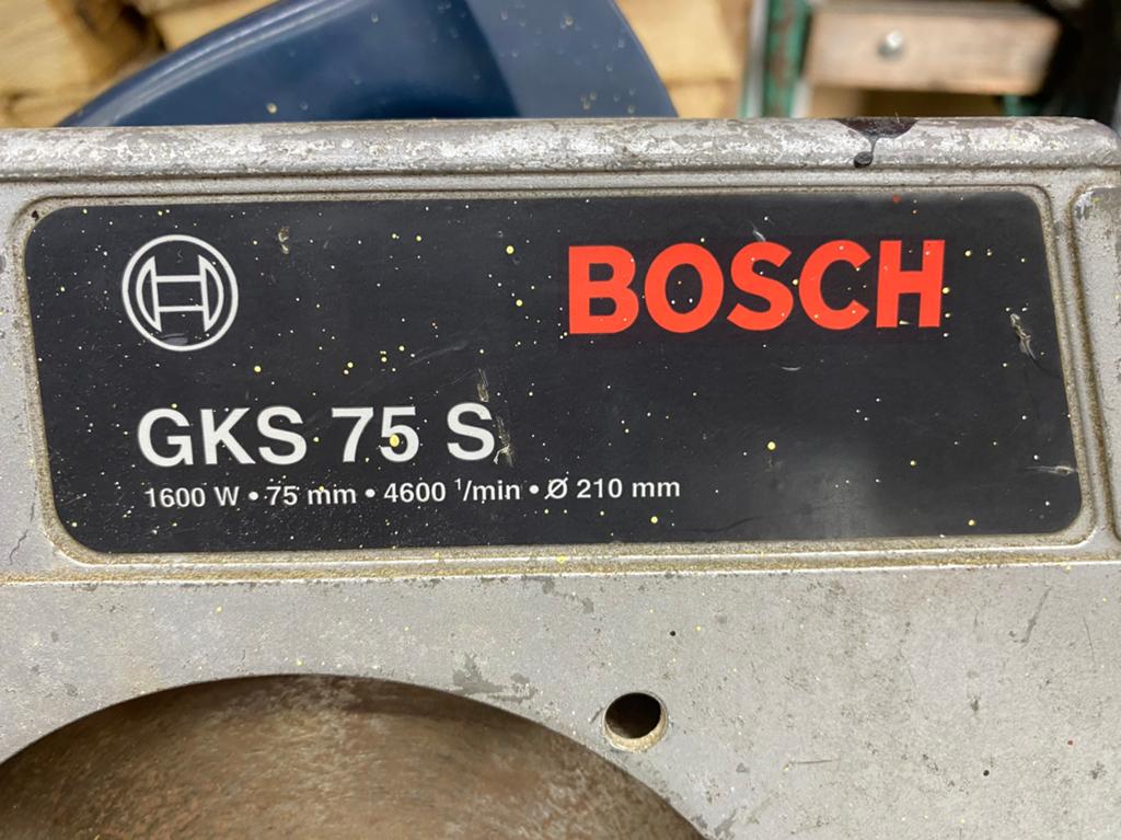 Bosch GKS 75 S Cirkelzaag - Krachtig en Betrouwbaar, Doe-het-zelf en Verbouw, Gereedschap | Zaagmachines, Ophalen, Gebruikt, Cirkelzaag