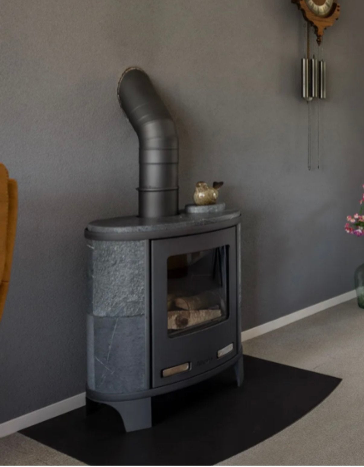 Altech Ecosy speksteenkachel 9 kW – 2019, Ophalen, Zo goed als nieuw, Hout, Houtkachel