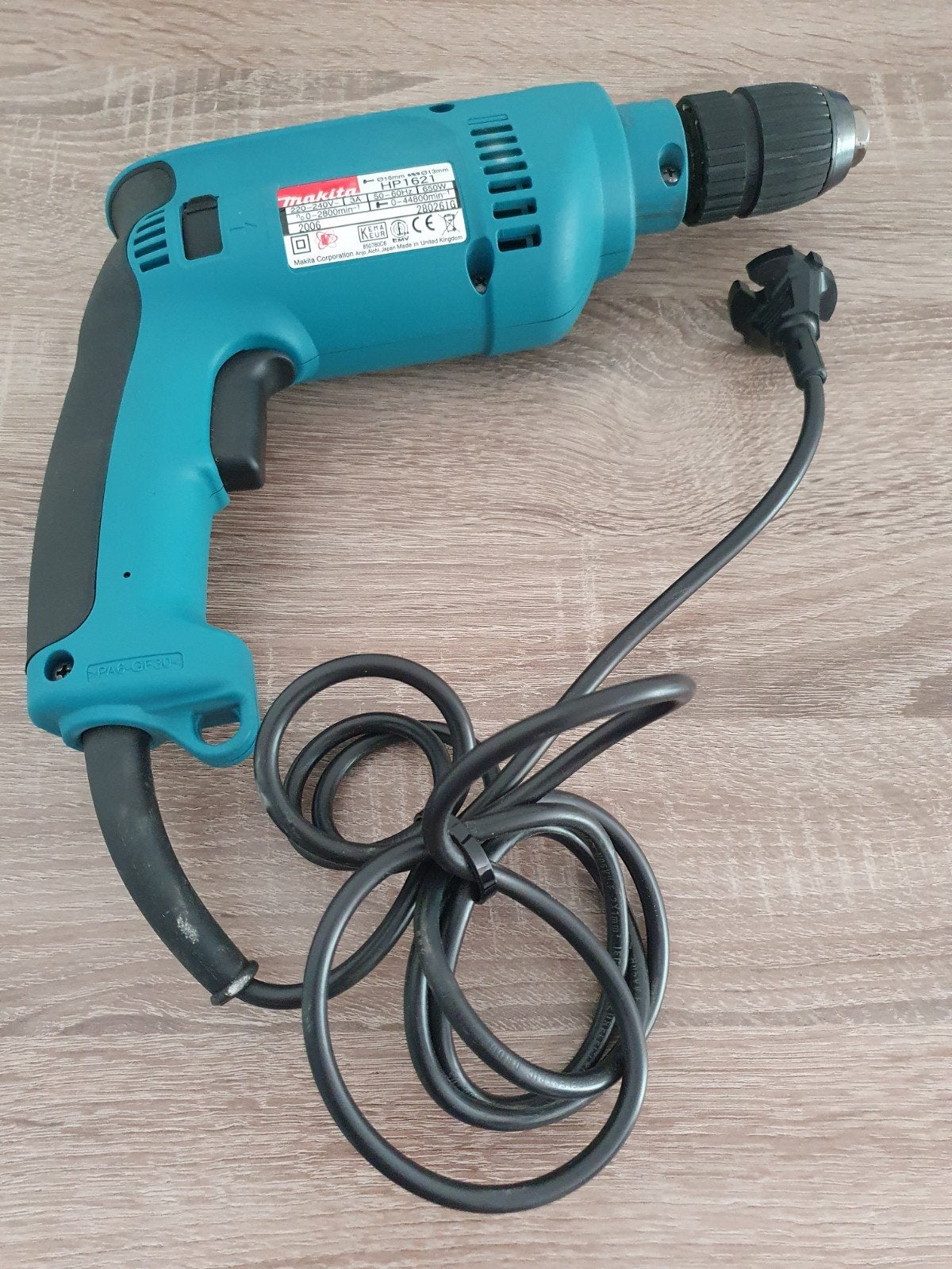 Te koop Makita HP1621 Klopboormachine 650W, Ophalen, Zo goed als nieuw, 600 watt of meer, Boormachine