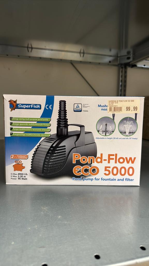 Fontein pomp eco 5000 vijver NIEUW, Tuin en Terras, Vijver-toebehoren, Ophalen, Zo goed als nieuw, Vijverpomp