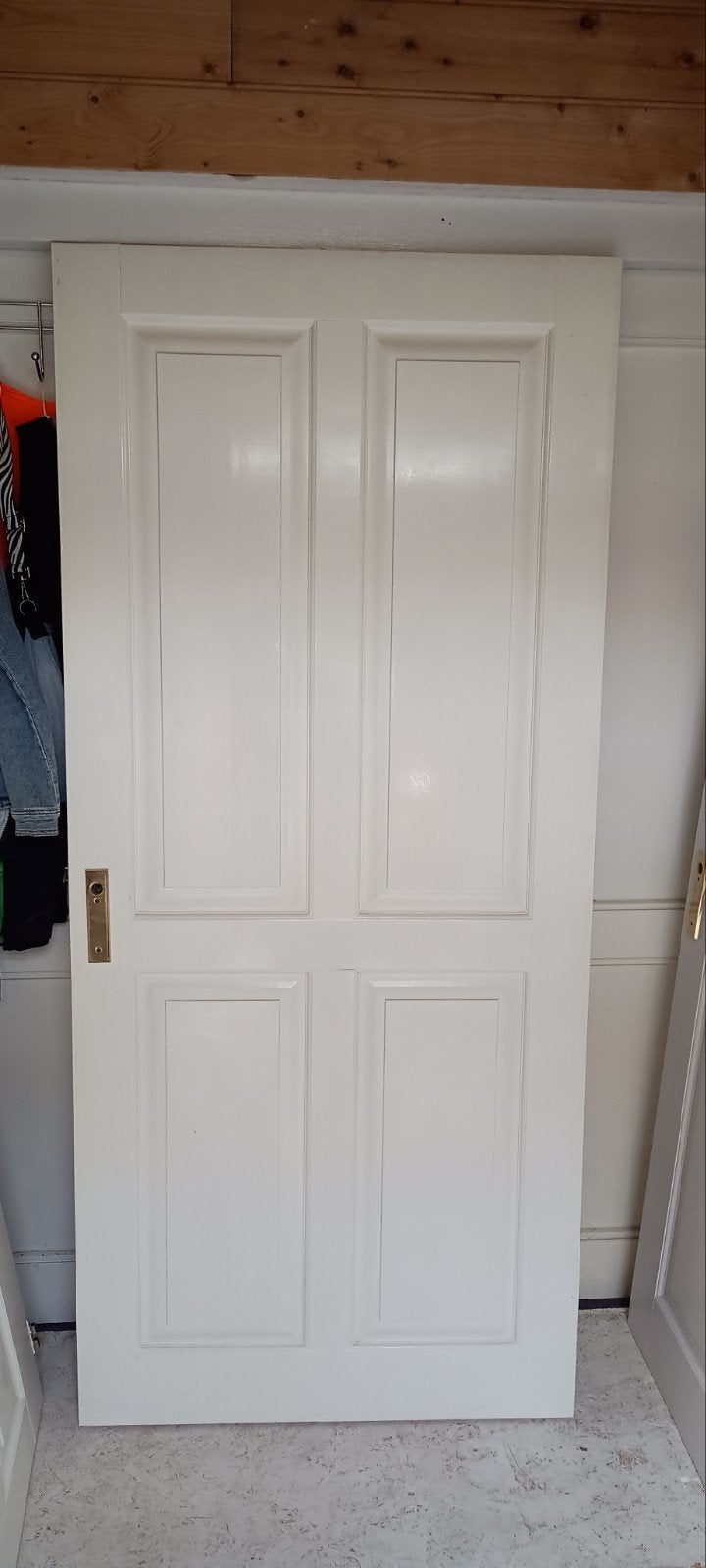 MDF binnendeur met hardhouten kozijn, Doe-het-zelf en Verbouw, Ophalen, Gebruikt, 80 tot 100 cm, Binnendeur