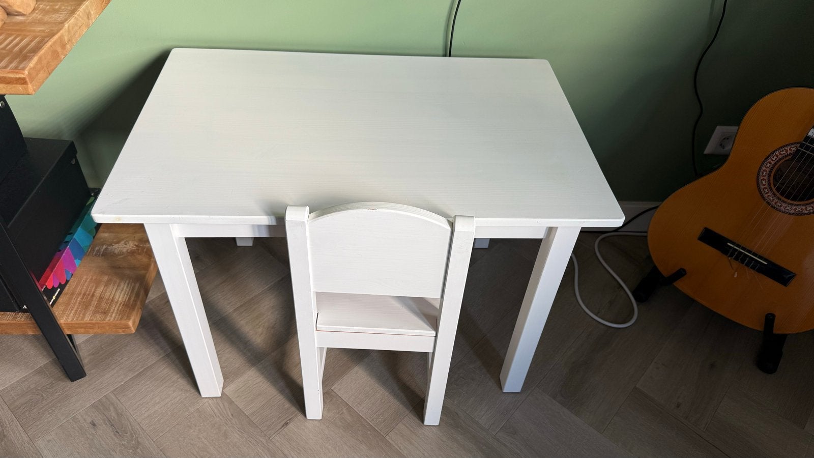 Witte kinderbureau met stoel Ikea Sundvik, Ophalen, Gebruikt, Tafel(s) en Stoel(en)