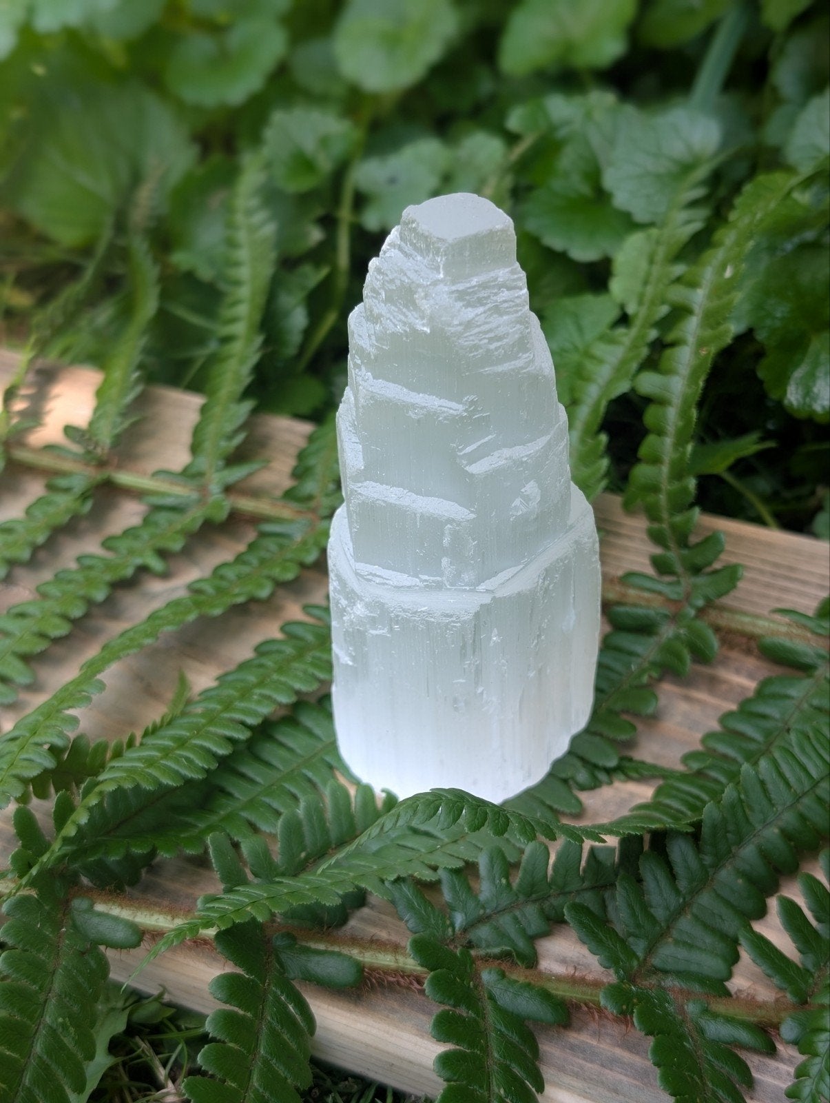 Seleniet Torentje – Prachtig Natuurlijk Kristal, Ophalen of Verzenden, Volle zon