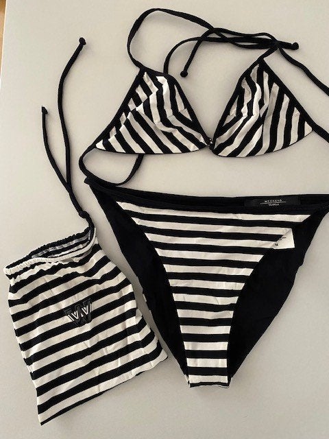 Weekend Max Mara / Maxmara bikini zwart wit gestreept NIEUW, Verzenden, Zwart, Nieuw, Maxmara
