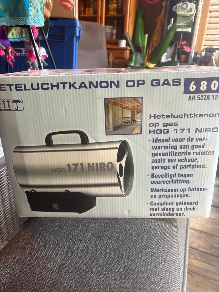 Hete luchtkanon op gas HGG 171 Niro, Minder dan 30 cm, Kachel, Ophalen of Verzenden, Zo goed als nieuw