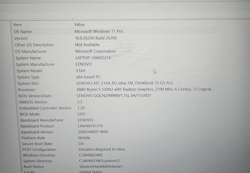 Lenovo Thinkbook 15 G3 ACL, Computers en Software, Windows Laptops, Ophalen, 2 tot 3 Ghz, 15 inch, AMD Ryzen 5 5500U with Radeon Graphics