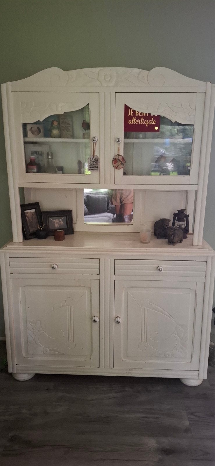 Antieke buffetkast, landelijk, brocante, Antiek en Kunst, Ophalen of Verzenden