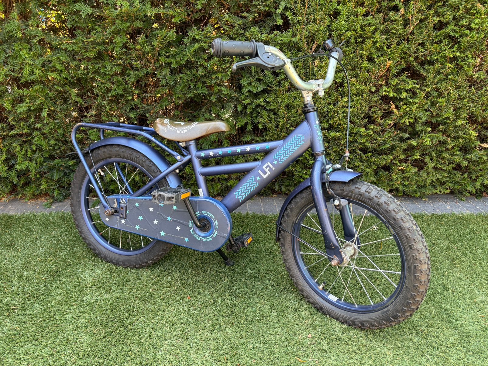 Kinderfiets 16inch, Ophalen, Terugtraprem, Staal, 16 tot 20 inch