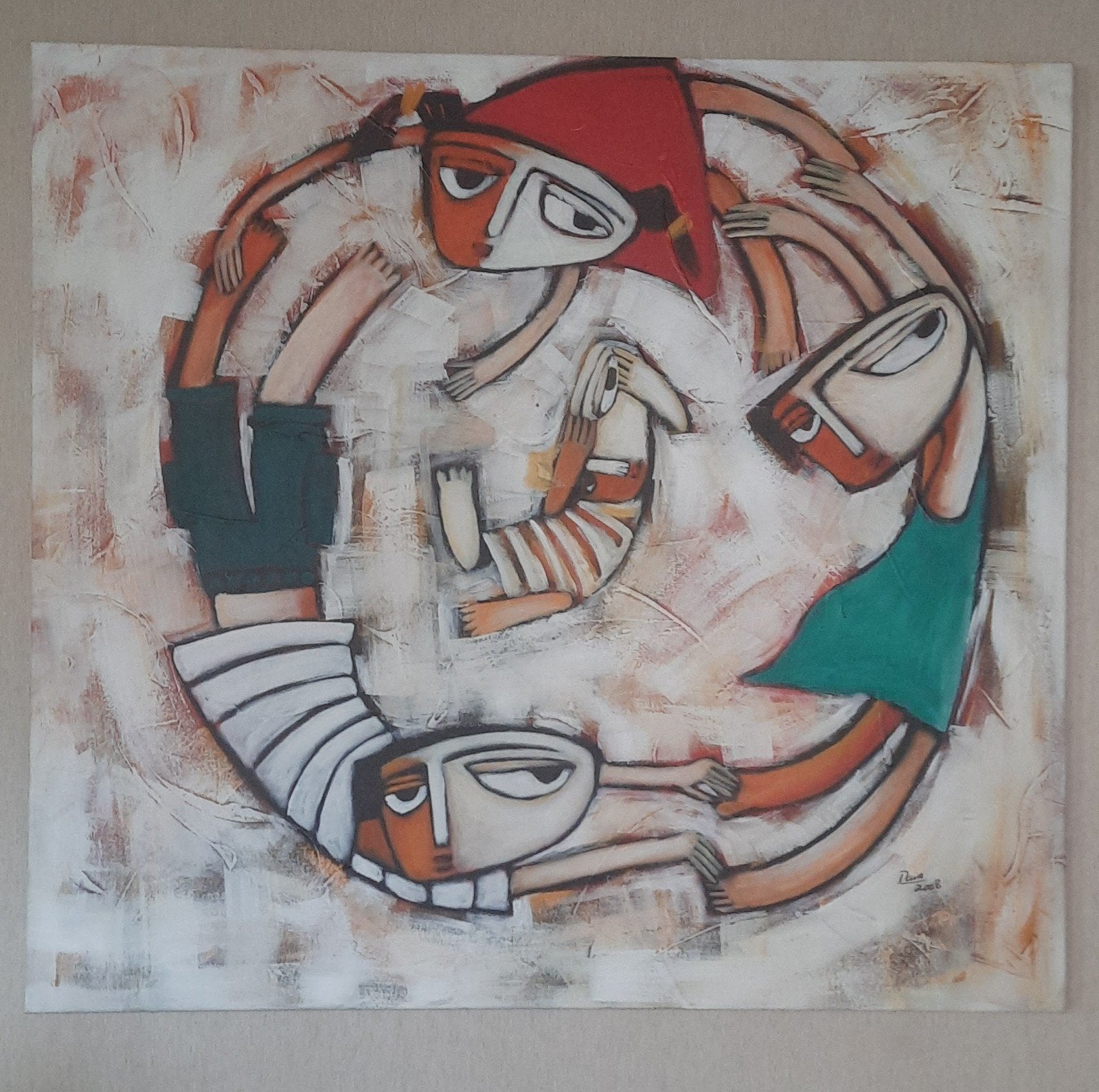 Schilderij van Dewa 125 x 115 cm, Ophalen