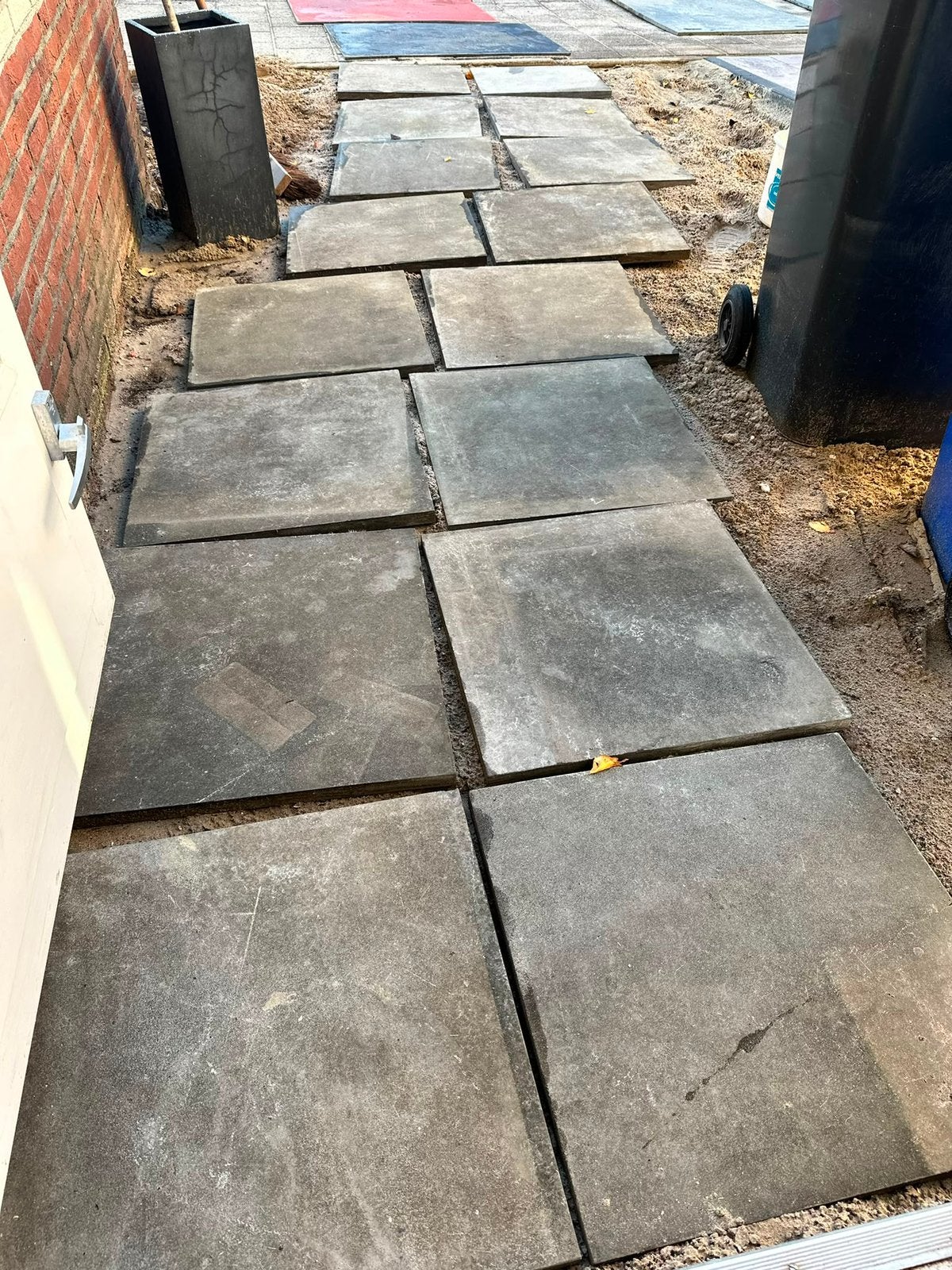 Mooie hardstenen tegels ruim 8m2 60x60x3, Ophalen, Gebruikt, 5 tot 10 m², Natuursteen