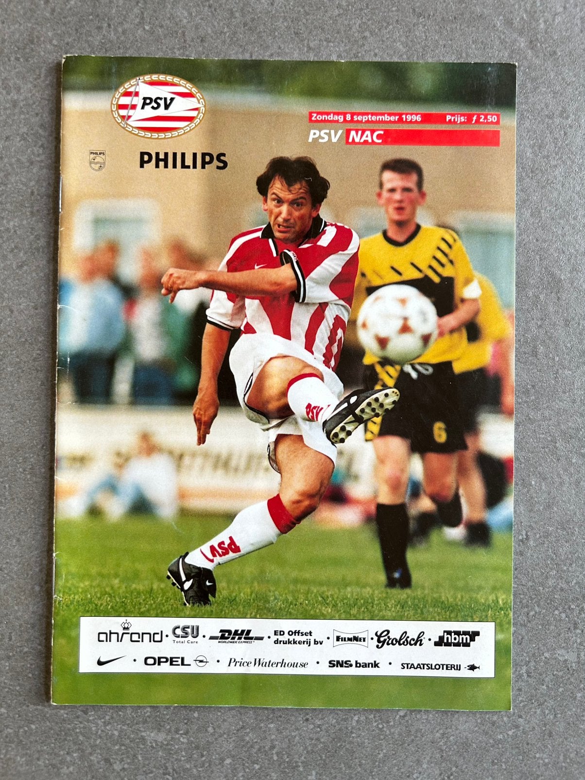 PSV - NAC Wedstrijdprogramma 8 september 1996, Ophalen of Verzenden, PSV, Overige typen
