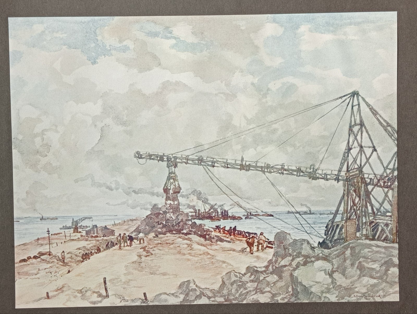 Mastenbroek prent, Ophalen of Verzenden, Voor 1940, Gebruikt