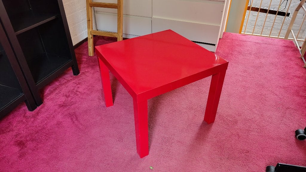 Ikea Lack bijzettafel, Minder dan 55 cm, Gebruikt, Vierkant, Ophalen