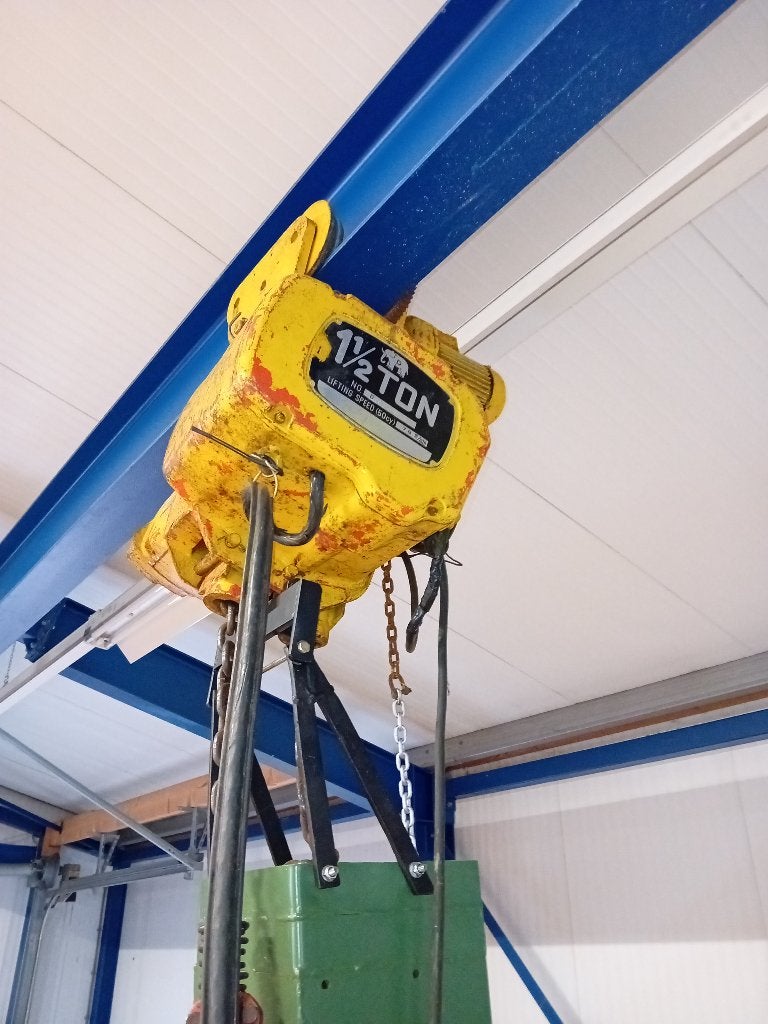 Elektrische Takel 1500kg met elektr. loopkat hijskett 8 met., Ophalen, Gebruikt