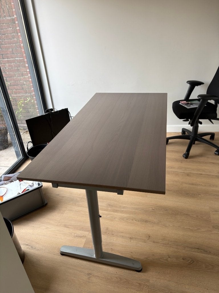 bureau Ikea 160 x 80 cm, Ophalen, 160 cm, Gebruikt, In hoogte verstelbaar