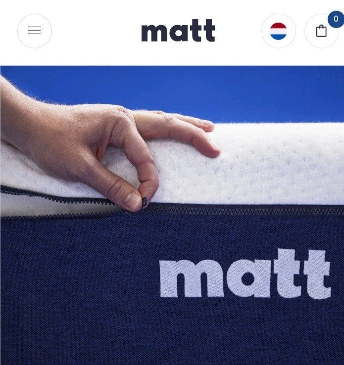 MATT Sleeps matrastijk/hoes NIEUW 220x90, Ophalen of Verzenden, Nieuw, Eenpersoons