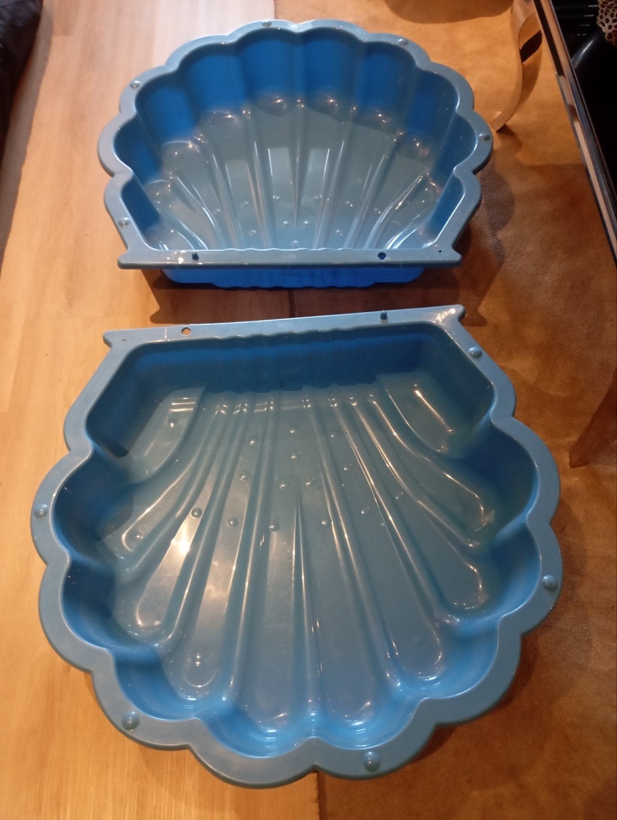 Blauwe schelp zandbak voor kinderen, Ophalen, Zo goed als nieuw