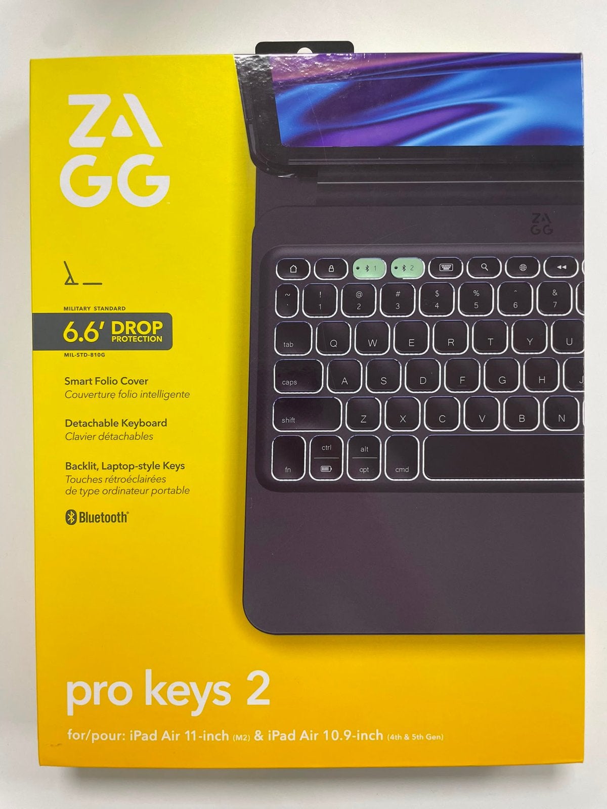 ZAGG Toetsenbordhoes voor iPad Air 11 & Air 10.9” – Nieuw, Ophalen, Qwerty, Nieuw, Draadloos
