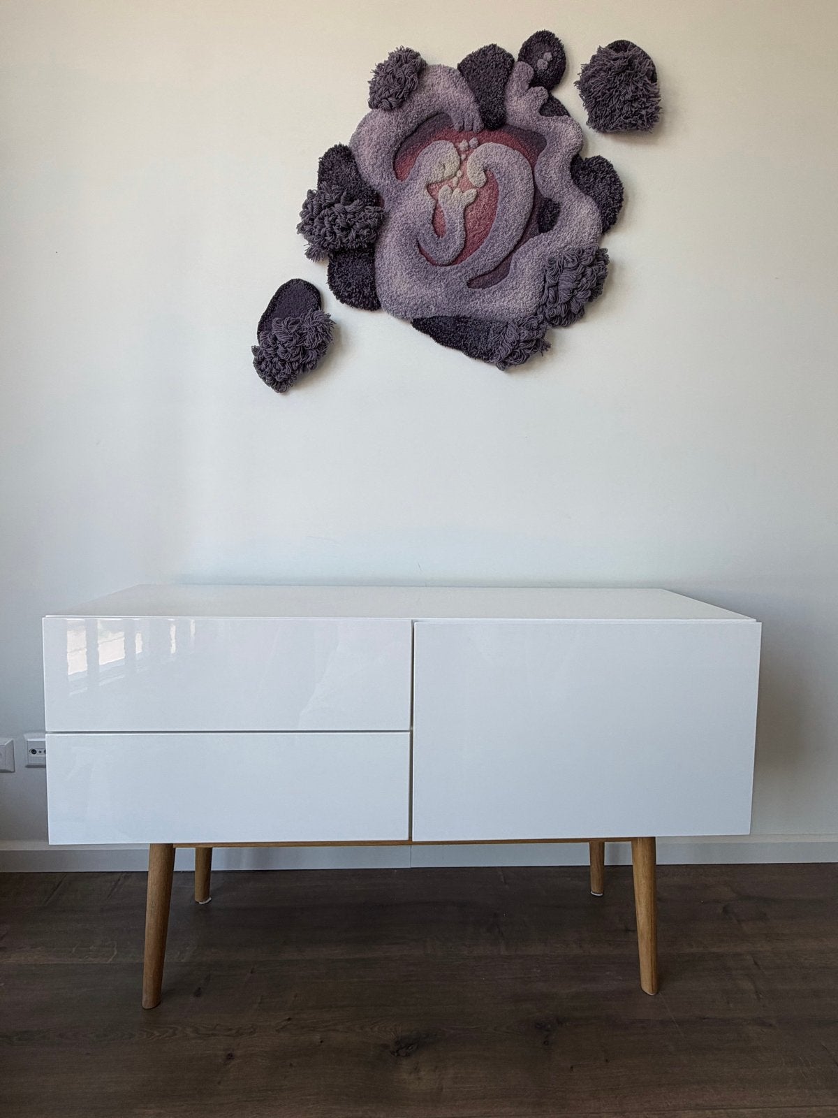 Zuiver dressoir wit hoogglans - 120x40x71.5 cm, Ophalen, 100 tot 150 cm, Zo goed als nieuw, Met lade(s)