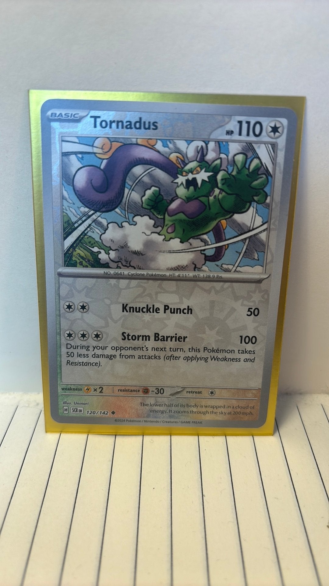 Tornadus 120/142 reverse holo stellar crown pokemon kaart, Ophalen of Verzenden, Nieuw