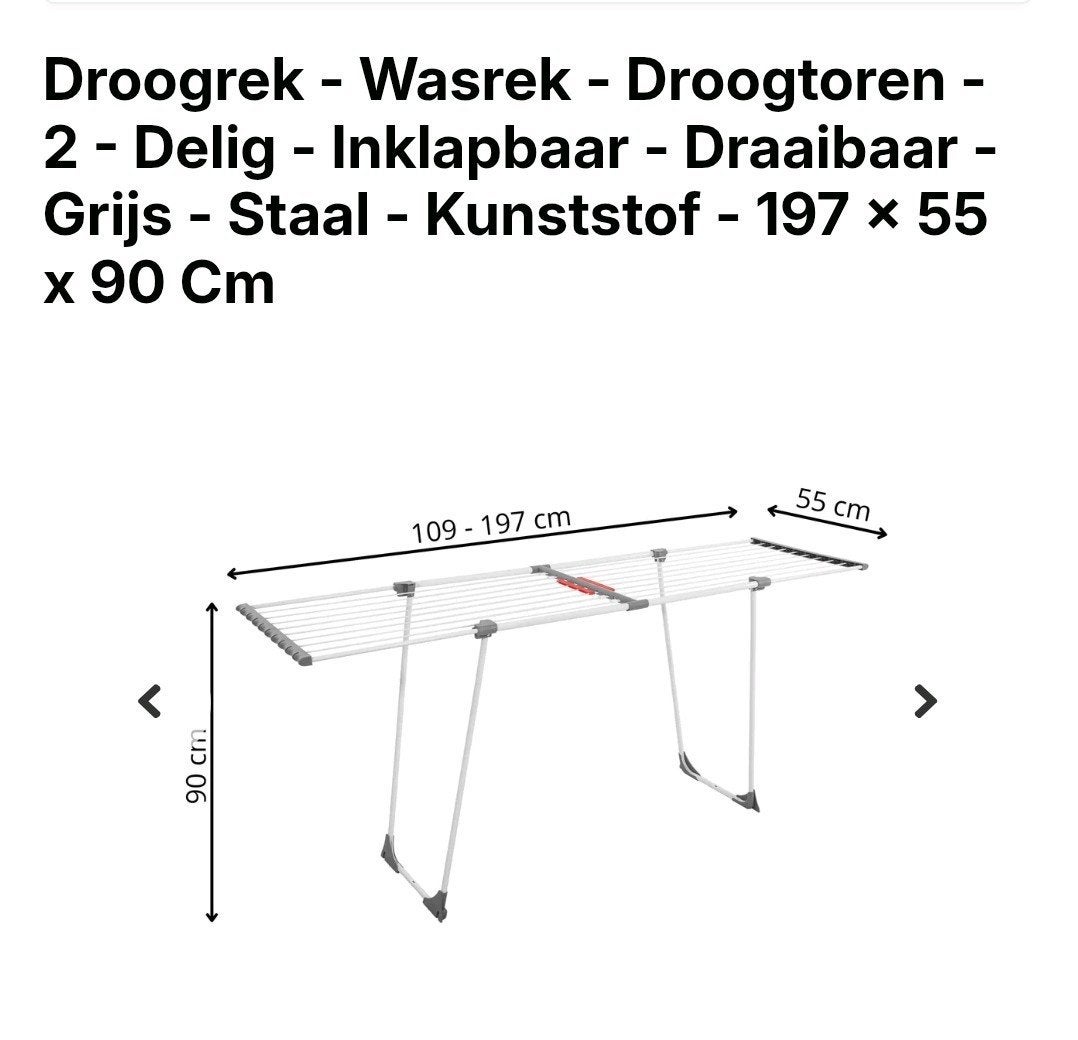 Droogrek - Wasrek - Droogtoren - Inklapbaar, Ophalen, Nieuw, Wasrek