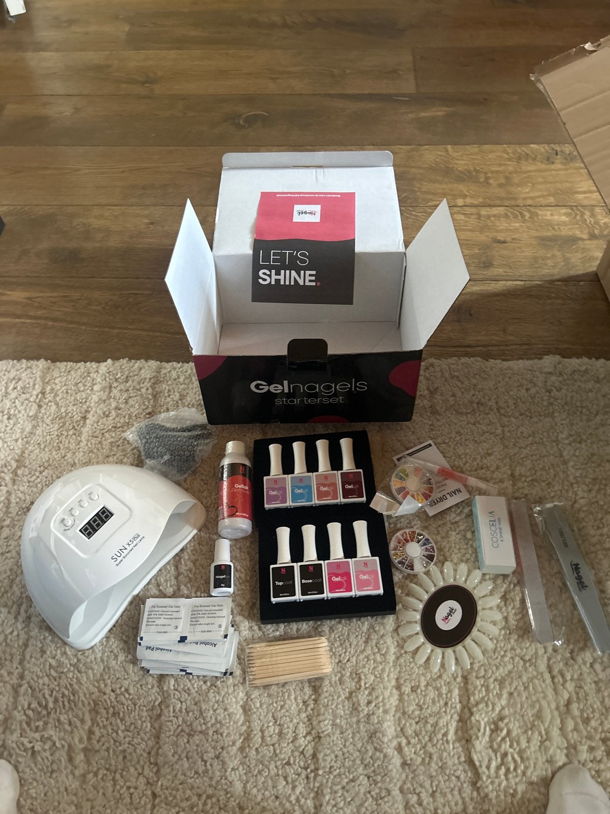 Gelnagels starterset met UV lamp en diverse kleuren, Sieraden, Tassen en Uiterlijk, Overige Accessoires, Ophalen of Verzenden