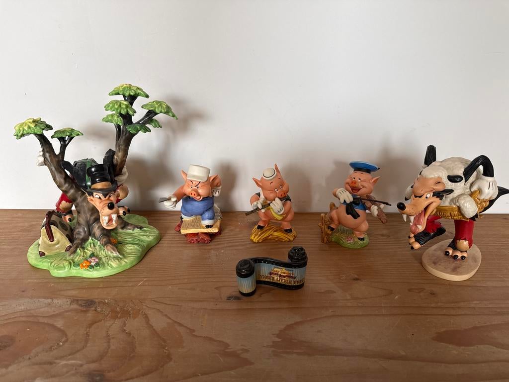 WDCC Disney Drie Biggetjes complete set met COA en OVP, Verzamelen, Disney, Ophalen of Verzenden, Zo goed als nieuw